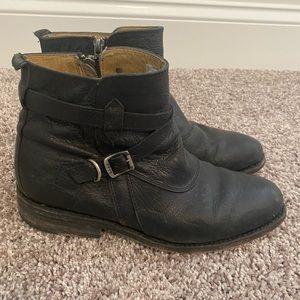 black short Frye boots 7.5